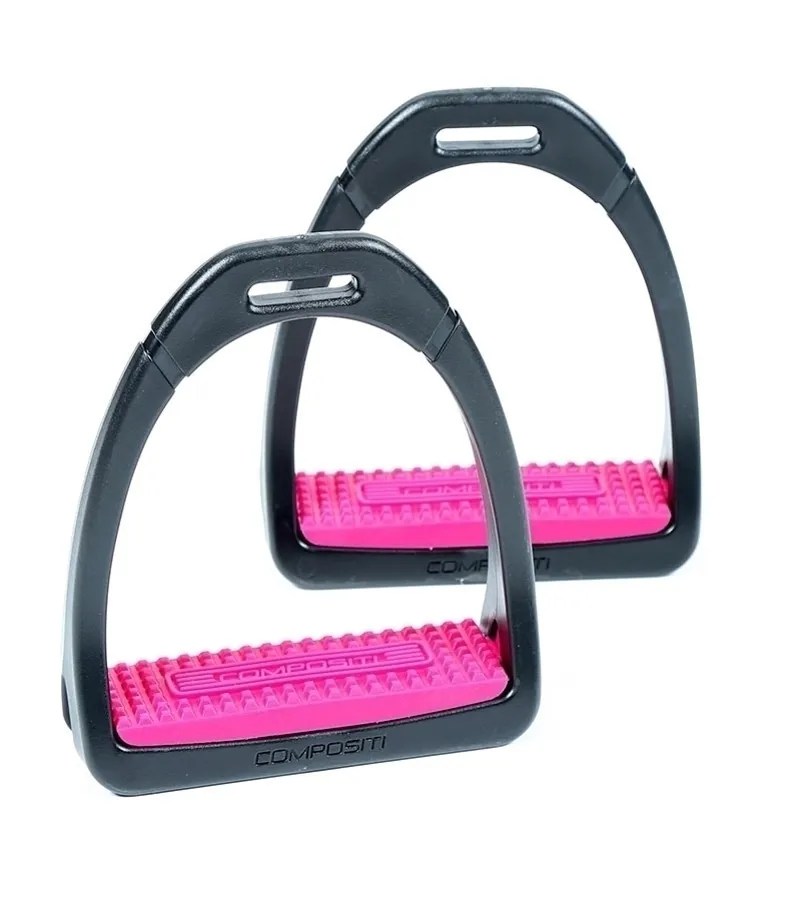 Compositi Premium Profile Stirrups Adults in Raspberry 